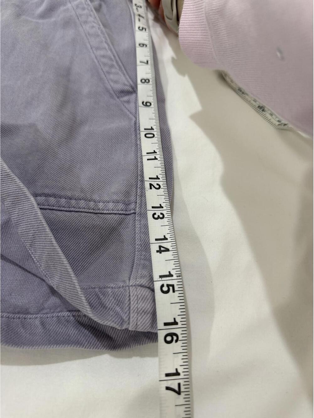 NWT Gap Pastel Purple High Rise Elastic Denim Utility Shorts XL 4" Inseam - Picture 6 of 9